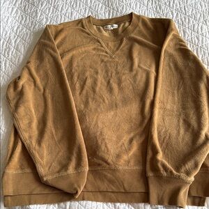 Alex Mill terrycloth sweatshirt womens size M caramel color